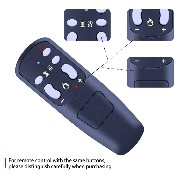 Alt view image 4 of 5 - WDZP New Replacement Remote Control fit for Touchstone 80001 80002 80008 80026 heidenfeld David e-Flame BLT-999A-7-H Electric Fireplace
