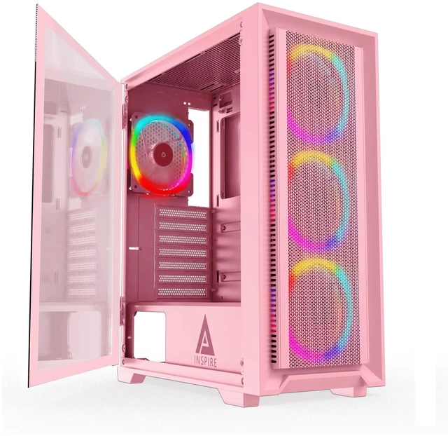 Main image of Apevia Inspire-PK Mid Tower ATX Gaming PC Case with 4X 120MM ARGB Fans
