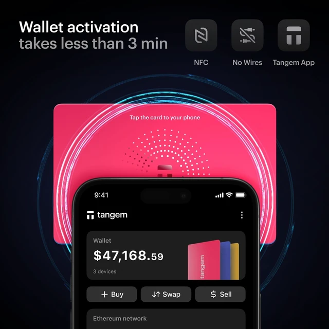 Alt view image 2 of 5 - TANGEM Crypto Wallet Pack of 3 - Trusted Cold Storage. Spring Bloom