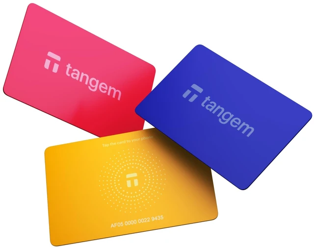 Main image of TANGEM Crypto Wallet Pack of 3 - Trusted Cold Storage. Spring Bloom