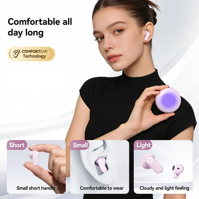 Alt view image 5 of 5 - ROEL-PLAY Wireless Earbuds Noise Cancelling Stereo Headphones