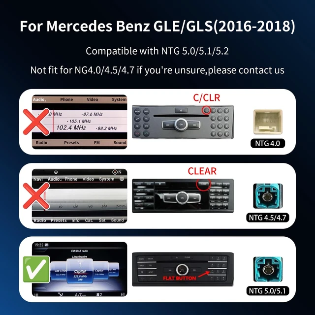 Alt view image 3 of 5 - BARGGN CarPlay/Android Auto for Mercedes GLE/GLS (2016-2018) NTG5.0/5.1/5.2