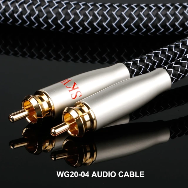 Alt view image 2 of 5 - SKW High-End WG Series 2RCA Interconnect Cable (16.4ft/5m) - Premium Audiophile Male to Male Audio Cable for Hi-Fi Systems