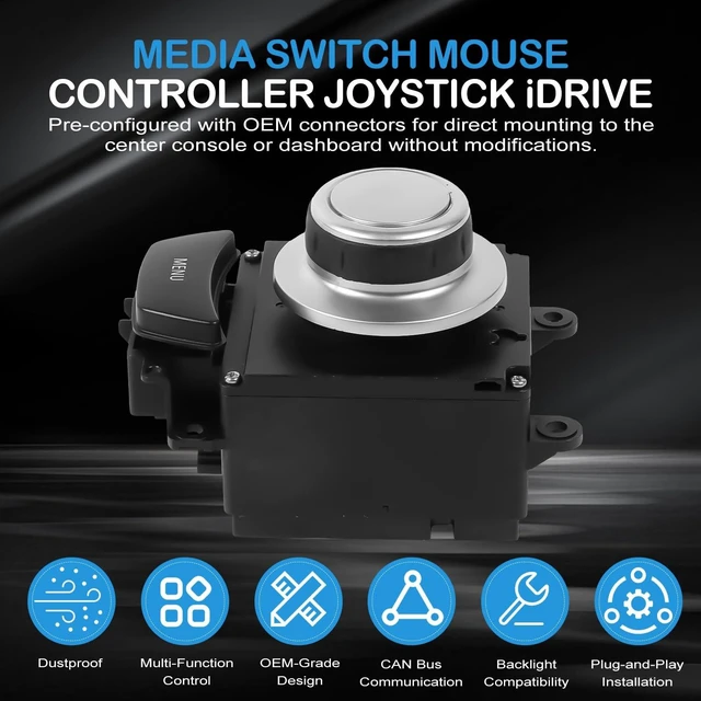 Alt view image 3 of 5 - Kessocco Media Switch Controller 65829125349 Idrive Controller Replacement for 2007-2010 BMW X5 E70 X6 E71 Idrive Multimedia Joystick Knob Controller Switch Mouse Controller