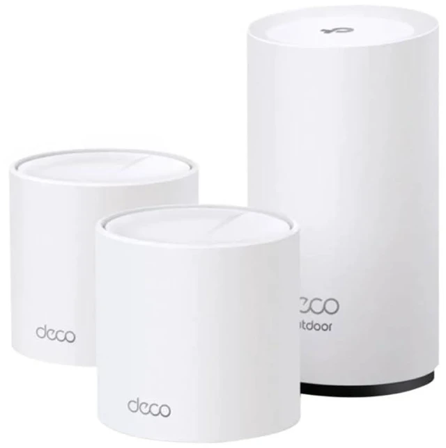 Main image of TP-Link AX3000 Wi-Fi 6 Dual-Band Indoor and Outdoor (IP65 Weatherproof) AI-Driven Home Mesh Router System, Replaces routers and extenders. Total coverage up to 6,000 sq. ft., - Deco WM9000 (3-pack)