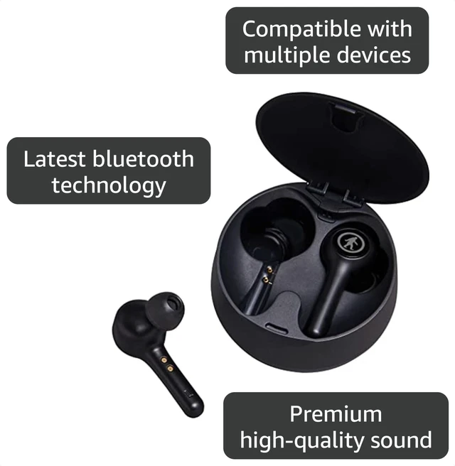 Alt view image 3 of 5 - Outdoor Tech Ravens Wireless Earbuds with Rechargeable Case - True Wireless Low Latency Bluetooth Headphones with Microphone - Sports, Outdoors, Travel Bluetooth Earbuds
