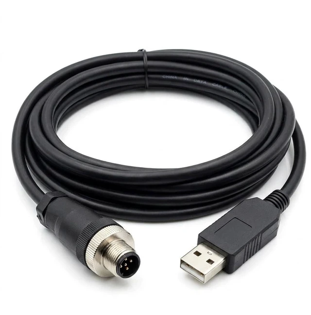 Main image of Pidwaok USB to 5-Pin Aviation Cable for Bosch REXROTH Controller, 1.8m RS232 PC Communication Cable
