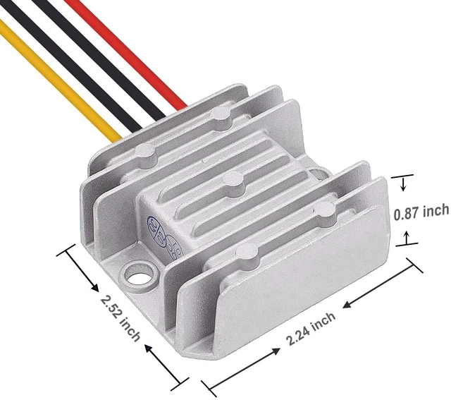 Alt view image 3 of 5 - Valefod 8-36V to 12V 6A 72W Step-Down/Up Transformer DC to DC Buck Converter Golf Cart Power Supply