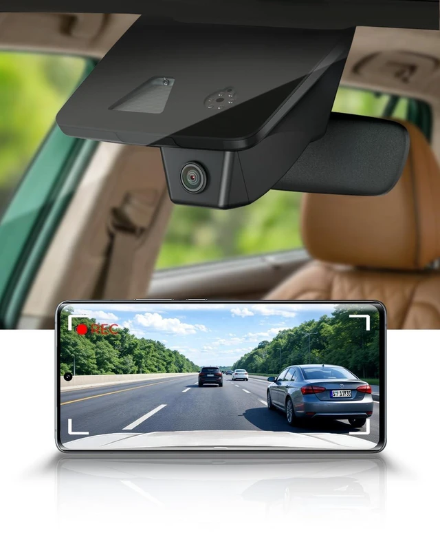 Main image of Fitcamx 4K Dash Cam Suitable for Chrysler Pacifica 2018-2027 & Pacifica Hybrid (HD2-D7600), Integrated OEM Look, UHD 2160P Video, Loop Recording, WiFi & APP, G-Sensor, Easy to Install, 64GB Card