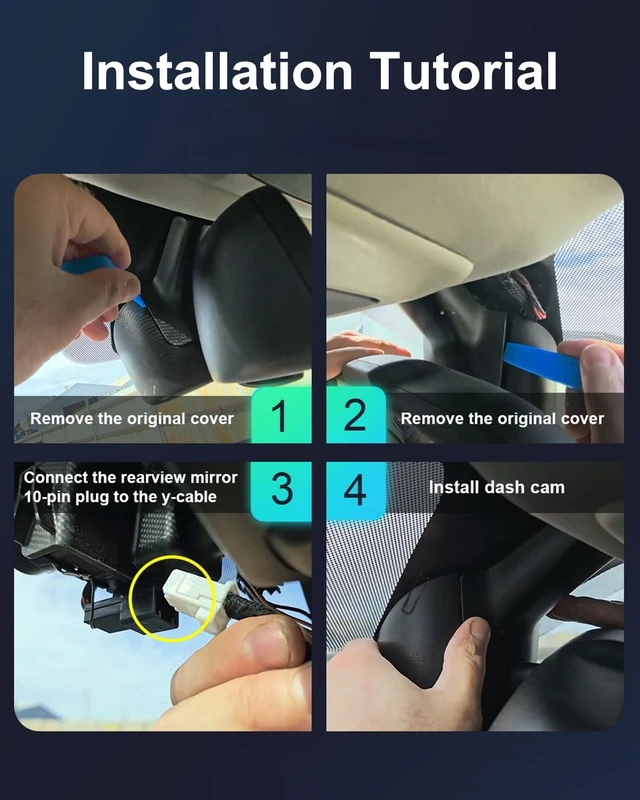 Alt view image 5 of 5 - Fitcamx 4K Dash Cam Suitable for Chrysler Pacifica 2018-2027 & Pacifica Hybrid (HD2-D7600), Integrated OEM Look, UHD 2160P Video, Loop Recording, WiFi & APP, G-Sensor, Easy to Install, 64GB Card