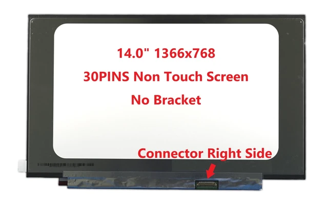 Alt view image 2 of 5 - Fullcom New Replacement Screen HD 1366x768 (Non Touch) 14.0 Inch (No Brackets) 30 Pin for HP PN L61948-001 L90430-001 L98562-001 M01832-001 M02093-J93 for Laptop/Display/Screen/LCD Application
