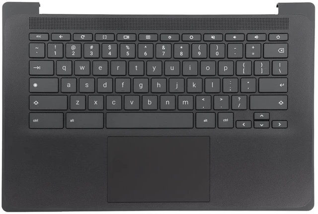 Main image of New Replacement for HP Fortis G11 14 Chromebook Series Laptop Palmrest Upper Case Keyboard Touchpad/Non-Touchpad Assembly Part N83274-001 N83273-001 Black (KB/Touchpad)
