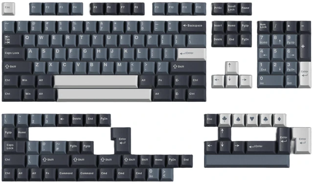Main image of Ussixchare Apollo PBT Keycaps,Cherry Profile, Double Shot Keycaps Set, Custom Key caps for MX Switches Mechanical Keyboard