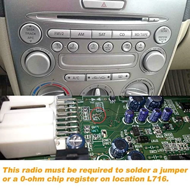 Alt view image 5 of 5 - Car Stereo Bluetooth Receiver with USB AUX Hands-Free Adapter for Mazda
