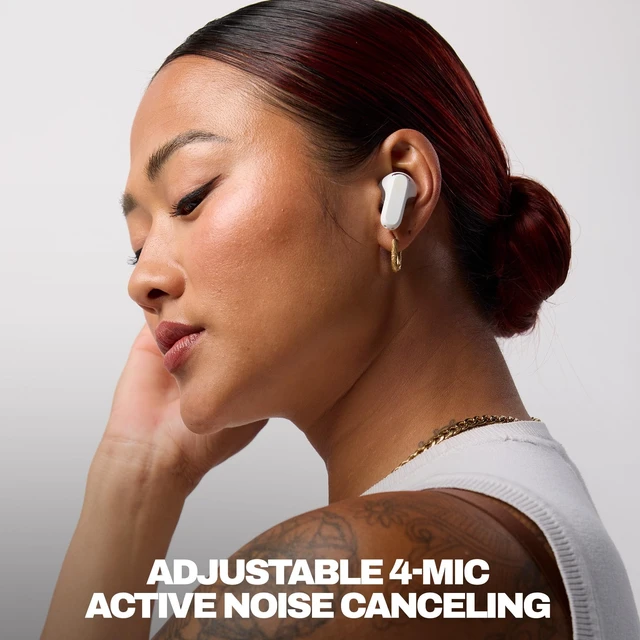 Alt view image 2 of 5 - Skullcandy Rail ANC Active Noise Cancelling Wireless Earbuds - Bone/Orange