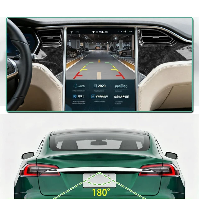 Alt view image 2 of 5 - BABERGOU Rear View Backup Camera Compatible with Tesla Model S 2017-2023 Compatible with Tesla Model X 2017-2023 Replace 106126900C 1061269-00-D 106126900D 1061269-00-C