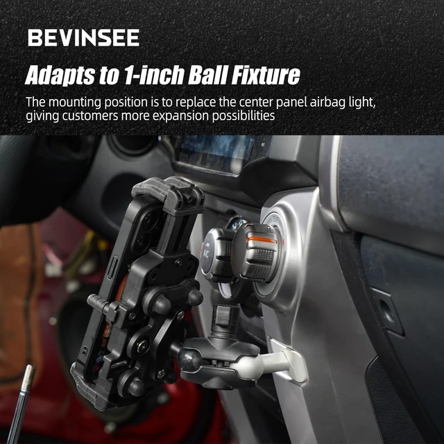 Alt view image 3 of 5 - Bevinsee Lower Dashboard Ball Mount Aluminium
