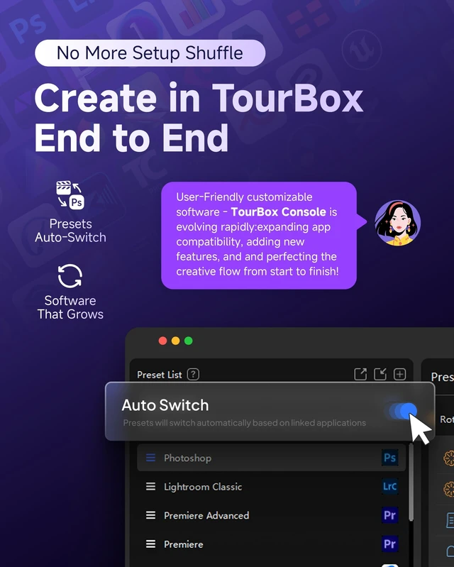 Alt view image 4 of 5 - TourBox Lite Bluetooth Drawing Bundle with Clip Studio Paint Debut