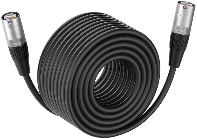 Main image of NUOSIYA Ethercon Cable, Shielded Cat 5e Ethernet Cable Compatible with EtherCON RJ45 Connectors in Silvery for Professional Audio, Video and Networking Applications (1, 50FT)