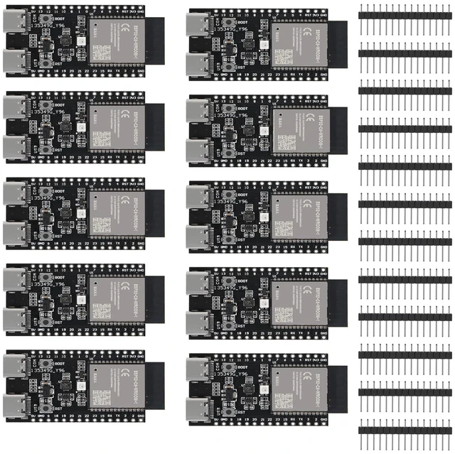 Main image of 10Pcs ESP32-C6-1 ESP32 C6 ESP32-C6-1-N4 Development Board ESP32-C6-DevKitM-1 Dual Core Type-C Board MCU Module Integrates Complete Wi-Fi and BLE for Internet of Things