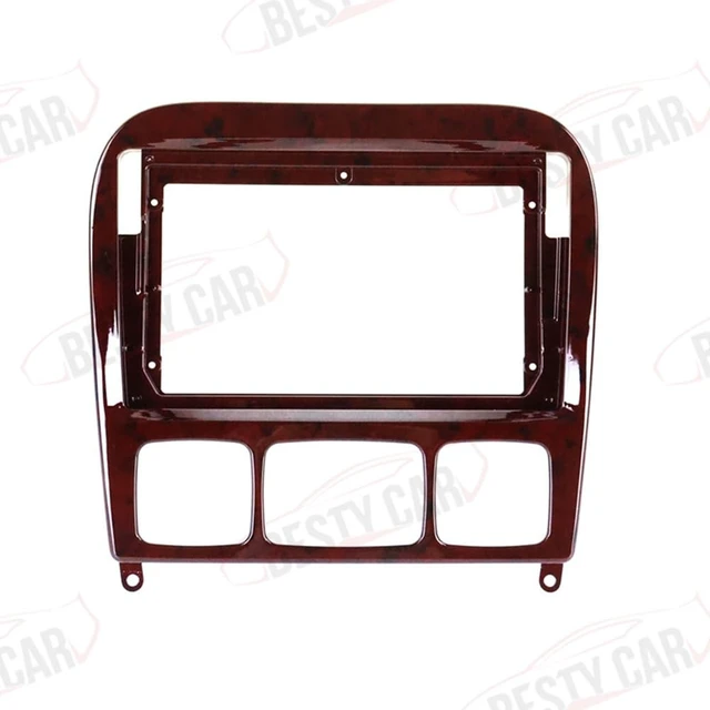 Alt view image 5 of 5 - Fits for Benz S Class W220 S280 S320 S350 S400 S430 S500 SL230 1998-2005 Car Radio Stereo Fascia Frame Double DIN 9 inch Dash Installation Mounting Kit