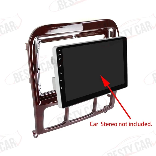 Alt view image 4 of 5 - Fits for Benz S Class W220 S280 S320 S350 S400 S430 S500 SL230 1998-2005 Car Radio Stereo Fascia Frame Double DIN 9 inch Dash Installation Mounting Kit