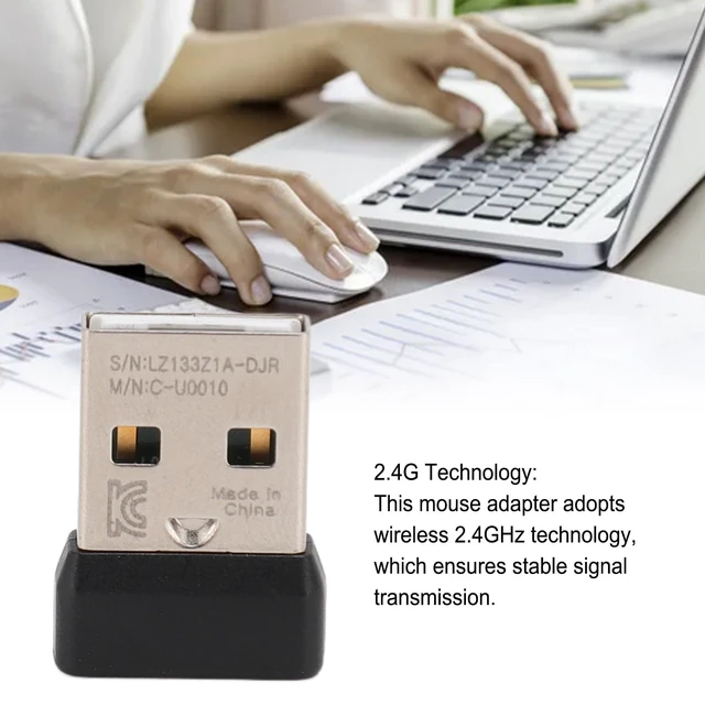 Alt view image 3 of 5 - ciciglow USB Receiver, 2.4 GHz USB Unifying Receiver USB Mouse Adapter with Mouse Pad for Logitech M280 M275 M330 Pebble Mouse, ciciglowe1xmvn3ag4