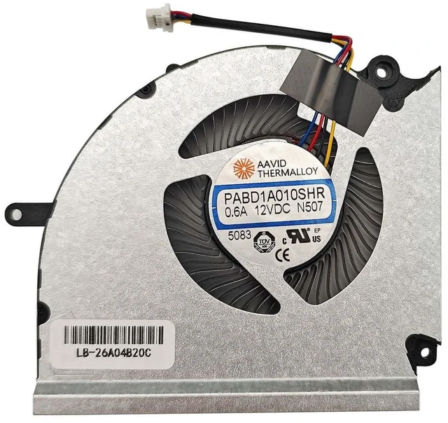 Alt view image 3 of 4 - BestParts New CPU+GPU Cooling Fan Replacement for MSI Vector GP78 HX 13VF, 13VG, 13VH, 13VI, MS-17S1, P/N: PABD1A010SHR N507, PABD1A010SHL N508