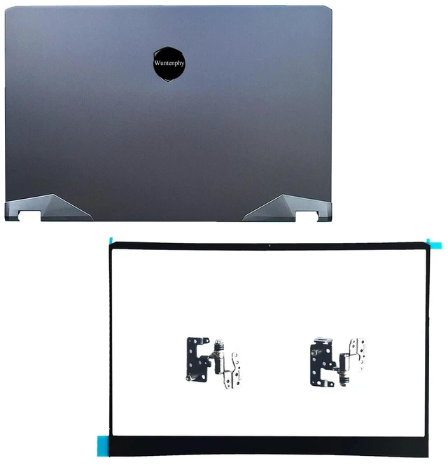 Main image of Wuntenphy New Replacement Laptop LCD Back Cover Rear Top Case Lid with Hinges and Front Bezel Frame for MSI GE76 GP76 Raider 10UE 11UG/11UH/11UEMS-17K1 MS-17K2 MS-17K3 Blue (A+B+H)