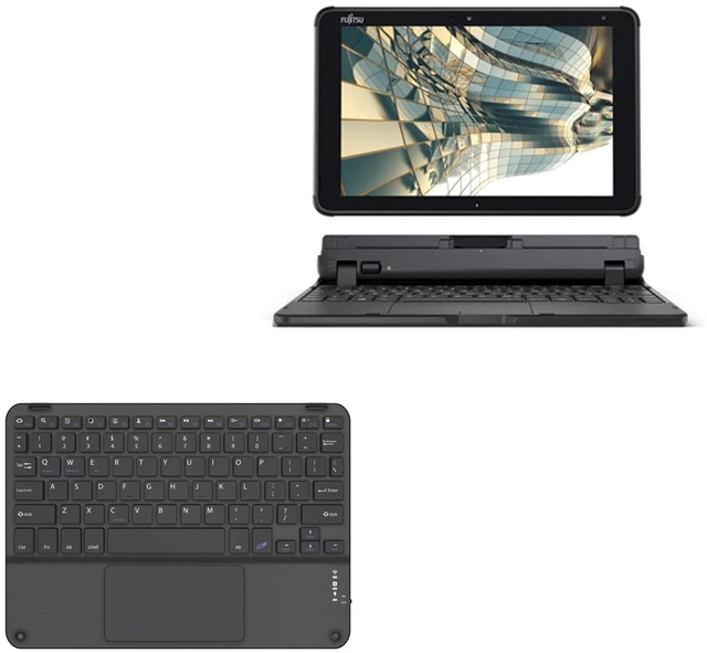 Main image of BoxWave Keyboard Compatible with Fujitsu Stylistic Q5010 - SlimKeys Bluetooth Keyboard with Trackpad, Portable Slim TouchPad - Jet Black