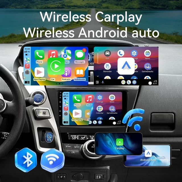 Alt view image 2 of 5 - BINIZE Carstereo Android 13 Car Radio for Toyota Prius V Alpha 2012-2017
