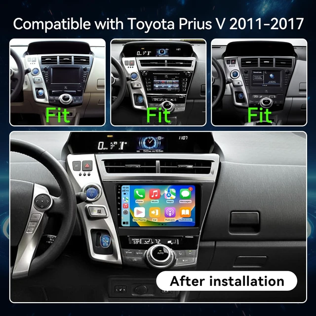 Alt view image 3 of 5 - BINIZE Carstereo Android 13 Car Radio for Toyota Prius V Alpha 2012-2017