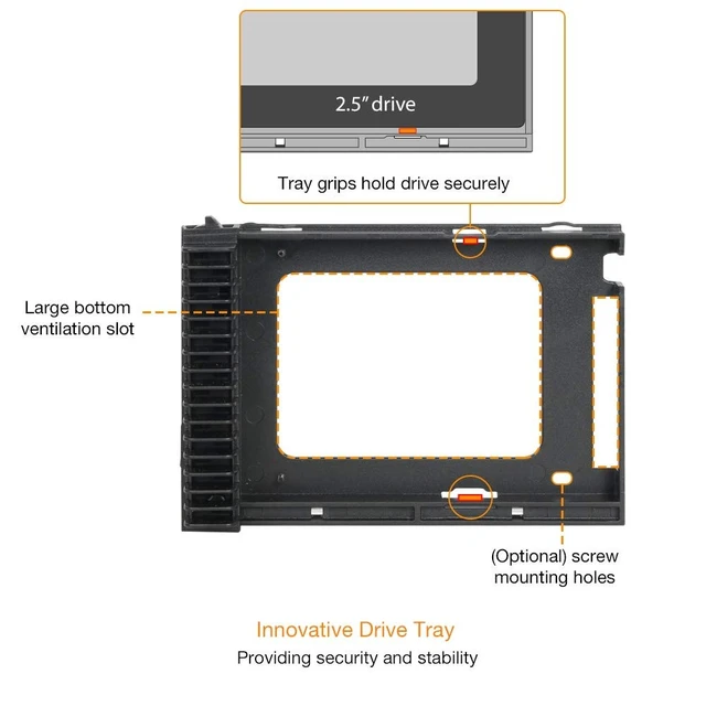 Alt view image 5 of 5 - ICY DOCK 1 Bay 2.5 SAS/SATA HDD/SSD Tool-Less Enclosure for External 3.5" Bay ^^ ExpressCage MB741SP-B