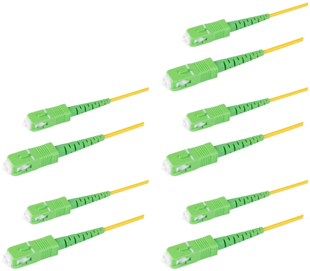 Main image of SpeedyFiberTX 5-Pack 1 Meter SC/APC to SC/APC Slim Simplex Riser OFNR Fiber Patch Cable, Corning SMF-28 Singlemode 9/125um Ultra Fiber, OS1/OS2 Compatible