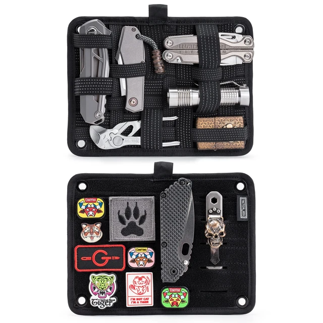 Alt view image 5 of 5 - TACTICAL_GEEK EDC Organizer Board, Anti-Slip Elastic Woven Board, Utility Bag Insert Panel for Small Gear, Backpack Accessories (TCM-Black)