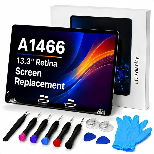 Main image of Vahuqrel A1466 Screen Replacement a1466 LCD for 13 inches MacBook 2013-17 Year 2560x1600 Replacement LCD Full Assembly for EMC 3071 12pins Silver2