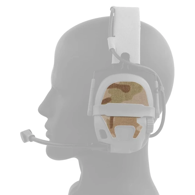 Alt view image 2 of 5 - Next Gen Hook & Loop Panels + Fuzz Cover Set Compatible with Ops-Core AMP Headsets (Multicam Arid)