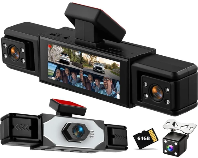 Main image of 360 Degree 4 Channel Dash Cam Front and Rear Inside Camera for Cars