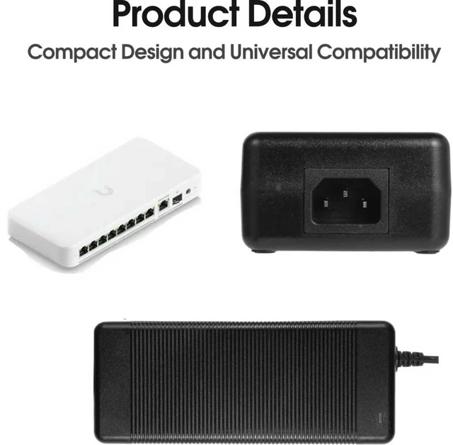 Alt view image 3 of 5 - DC54V 3.9A Power Supply for UniFi XG 6 PoE