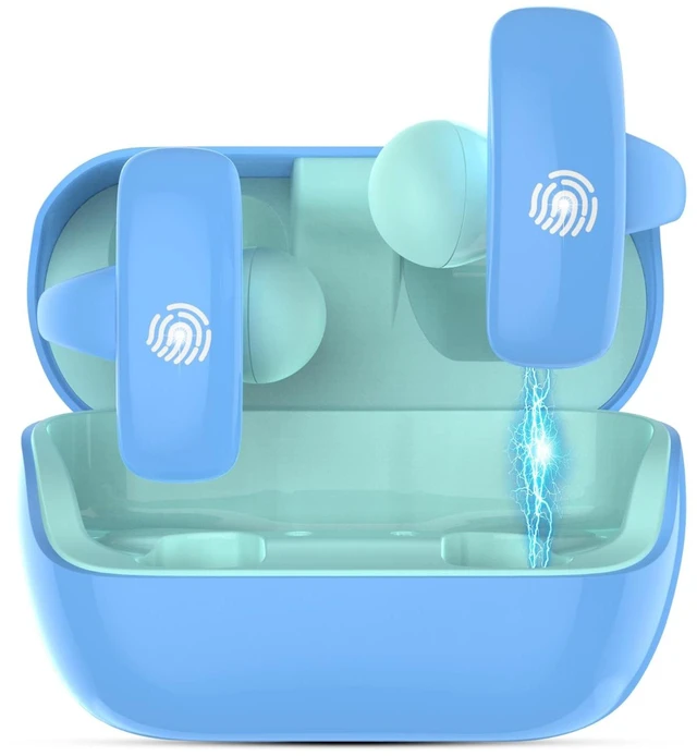 Main image of iDIGMALL Kids Wireless Earbuds, Open Ear Clip On Headphones for Teen, Blue