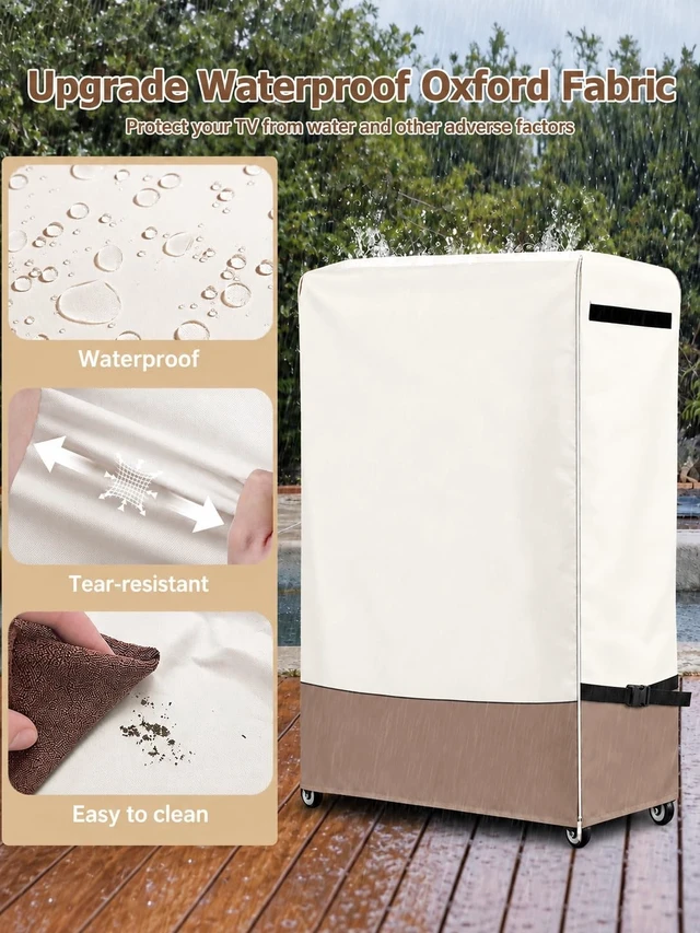 Alt view image 2 of 5 - Weatherproof 45-50Inch Outdoor TV Stand Cover for Rolling/Mobile Stand
