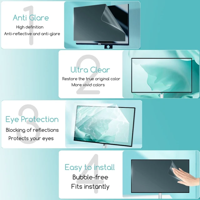 Alt view image 5 of 5 - KEANBOLL 2-Pack 21.5 Inch Digital Picture Frame Screen Protector, Matte-Anti Glare Screen Protector Compatible with 21.5-Inch Digital Calendar, Eye Protection Eye Filter Scratch Resistant