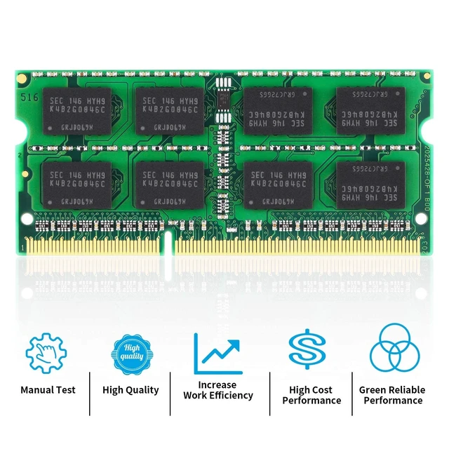 Alt view image 2 of 5 - D DUOMEIQI 2X8GB PC3-8500 Sodimm DDR3 1066 16GB RAM PC3 8500S 1066MHZ 2Rx8 204-pin 1.5v 16G Memory Upgrade for Laptop