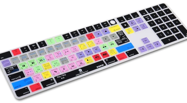 Alt view image 3 of 5 - XSKN Premiere Pro Shortcut Keyboard Cover for Mac Studio Magic Keyboard with Touch ID and Numeric Keypad A2520