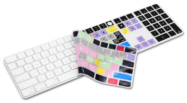 Alt view image 2 of 5 - XSKN Premiere Pro Shortcut Keyboard Cover for Mac Studio Magic Keyboard with Touch ID and Numeric Keypad A2520