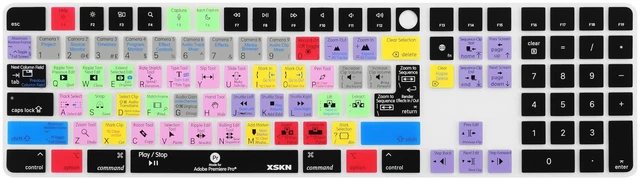 Main image of XSKN Premiere Pro Shortcut Keyboard Cover for Mac Studio Magic Keyboard with Touch ID and Numeric Keypad A2520