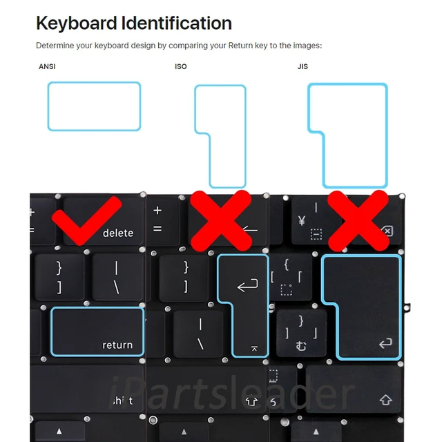 Alt view image 2 of 5 - iPartsleader Backlight with Keyboard US English for MacBook Air A3113 (13-inch,M3,2024) ANSI U.S. Layout Backlit+Keyboard Screws EMC 8611 (Midnight)