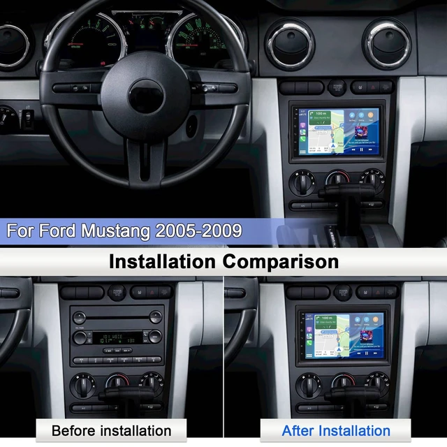 Alt view image 2 of 5 - 8" Android Car Stereo Radio for Ford Mustang 2005-2009 Touch Carplay Screen