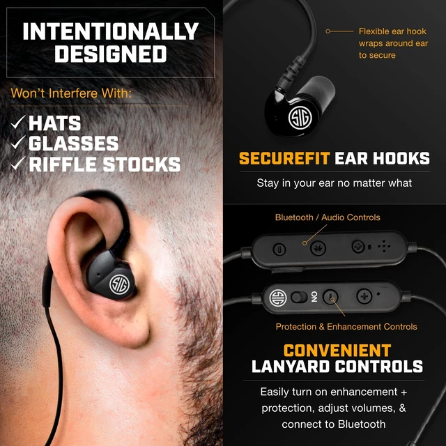 Alt view image 4 of 5 - AXIL x SIG SAUER GS Extreme 2.0 Shooting Ear Buds Hearing Enhancement