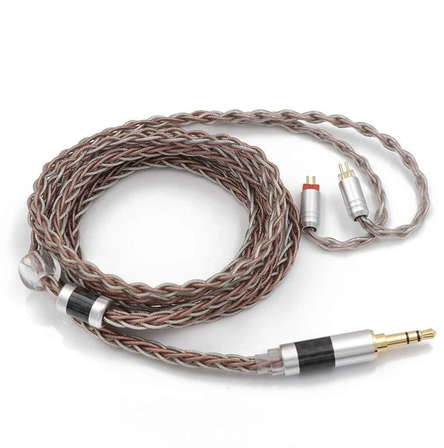 Main image of Linsoul TRIPOWIN C8 8-Core Silver Copper Foil Braided Earphone Upgrade Cable, in Ear Monitor Cable, Tinsel Silver Copper Wire, with 3.5mm Audio Jack for Musicial Audiophile(Without Mic, 2pin 0.78mm)